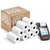 MAQA 10 Rotoli Pos MISURA: 57x40cm Con Anima 12 mm | Rotolini POS per Registratore di Cassa Telematico | Stampa Nitida e Duratura | Compatibili con Tutti i POS | Rotoli Scontrino Carta Termica, 40 metri