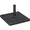 Easycomfort Base per Ombrellone di 19kg e 51x51x32 cm in Resina e Acciaio per Pali Ø32mm, Ø38mm e Ø48mm, Nero