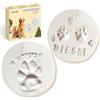 PewinGo Kit Impronta Cane (2 Pezzi) - Kit per Decorazioni Natalizie con Impronte di Zampe di Cane in Argilla Sicura Che Asciuga all'Aria