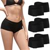 Desanlapi Mutande Boxer Donna Culotte Cotone Slip a Vita Media a Pantaloncino Cotone Shorts Intimo Sportivo Culotte Comode Pacco da 6 Nero S