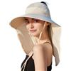 ZLLkeji Visiera Parasole da Donna Cappello da Sole a Tesa Larga con Protezione UV sul Traspirante Cappello da Spiaggia per Giardinaggio Viaggi Escursionismo Pesca Campeggio