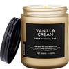 M&SENSE Candele Profumate Soia Crema alla Vaniglia 200g, Fragranza Dolce e Calda 50 Ore, Candela per Casa, Relax e Atmosfera Accogliente, Regalo Perfetto con Cera Naturale e Sostenibile