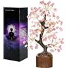 Vicloon Quarzo Rosa Albero della Vita, Albero di Cristallo, Cristalli Curativi, Fengshui Ornamento, Guarigione Meditazione Reiki Portafortuna Regalo, Home Office Decorazione