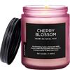 M&SENSE Candele Profumate Soia Fior di Ciliegio 200g, Fragranza Dolce e Floreale 50 Ore, Candela per Atmosfera Romantica e Rilassante, Regalo Elegante e Unico per Casa e Soggiorno