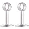 Increway Set di 2 supporti con tubo per guardaroba, in acciaio inox, diametro 19 mm