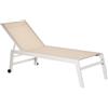 Outsunny Lettino Prendisole con Schienale Reclinabile, in Alluminio e Textilene, 169x65x102 cm, Grigio e Nero