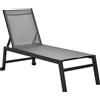 Outsunny Sdraia da Giardino lettino prendisole Sedie da terrazzo pieghevole arredamento Grigio Schienale Regolabile, 2 Ruote 169x65x102cm|Aosom