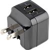 StarTech.com USB2PACBK Caricabatterie da Muro a Doppia Porta USB ad Alta Potenza, 17 W, 3.4 A, Alimentatore USB da Viaggio, Internazionale, Nero/Antracite