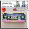 Sylvanian Families Cotton Rabbit Family Celebration Set C-81 Famiglia di...