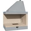 Marsicamin Camino A Legna In Refrattario Focolare Aperto 110x70x141H DS110 Marsicamin REVERSIBILE