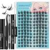 ANNAFRIS Ciglia Finte Ciuffetti Kit Naturali DIY Extension Ciglia Cluster Lashes con Pinze (FS,T04)
