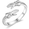 AEONSLOVE Anello Abbraccio Argento 925 Anello Regolabile Donna Aperto Anelli Abbraccio Aperti Regolabili Anelli Mignolo Ragazze
