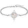 AEONSLOVE Braccialetto Nodo della Strega Argento 925 Bracciali Donna Regolabile Nodi delle Streghe Bracciale Celtico Braccialetti Nodo di Strega Argento 925