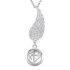 AEONSLOVE Collana Angeli Gravidanza, Ali d'angelo Herz Mutter und Baby Hand Collana Lunga Donna Con Ciondolo Chiama Angeli Bola Messicana Maternita per Mamma e Bambino Regalo Originale Bel Gioielli
