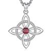 AEONSLOVE Collana con Nodo della Strega Argento 925 per Donna Ragazze Collana di Nodi delle Streghe con Pietra Natale Ciondoli Celtici Protezione Talismani Potenti Gioielli da Strega (Gennaio)