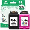 COLORETTO 304XL Cartuccia per HP 304 Nero e Colore per Deskjet 3750 3762 3700 2600 3760 3752 2620 2621 2622 2630 3720 3724 3730 Envy 5000 5010 5020 5030 5050 5032 5055 Cartucce per HP 304 XL (2-Pack)
