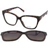 Missoni MIS 0179/CS 086/XW | Occhiali da Vista con Clip da Sole | Plastica | Quadrati | Marrone, Havana | Adrialenti