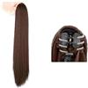 QKEPCY Coda Capelli Lisci Lunga Estensione Capelli Sintetici Clip Acconciatura Ponytail Naturale Parrucchino Donna Elegante