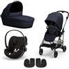 Cybex - Trio Melio Con Cloud G Isize, Ocean Blue Con Cloud G Magic Black