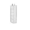 GUTE LINES Organizer Armadio Air, Mensole da armadio, Portatutto con 5 Scomparti, Per Cappello, Calze, Mutande, Asciugamani, H70 x 15 x 30cm (bianco con nero)