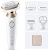 BRAUN SILK-EPIL 9 FLEX 9-060 EPILATORE RICARICABILE WET DRY 40 PIN. MICRO GRIP ORO