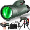 Pankoo Telescopio monoculare HD 12 x 60 per adulti | Viene fornito con adattatore per smartphone treppiede cinghia da polso | Adatto per bird watching, sport, escursionismo, viaggi