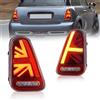 Archaic LED Luci posteriori per MINI Cooper R50 R52 R53 2001-2007, fari posteriori con indicatori sequenziali, Benvenuta DRL, rosso, coppia