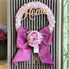 Fiori Di Lena Ghirlanda Maxi Home con Fiocco in Velluto D45 Fucsia