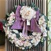 Fiori Di Lena Ghirlanda Maxi con Rose Ortensie Eucalipto e Fiocco D45 cm