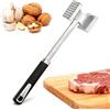 Vexaflow Batticarne in Acciaio Inossidabile, Schiaccia Carne Doppia Faccia con Punte e Superficie Liscia, Impugnatura Antiscivolo Ergonomica, Cucina Martello per Bistecche, Cotolette, Manzo, Pollo e Maiale