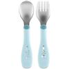 Chicco Set Posate Chicco Metal Cutlery in Acciaio 18M+ Azzurro