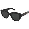 Saint Laurent SL 827 001 | Occhiali da Sole Graduati o Non Graduati | Prova Online | Plastica | Cat Eye | Nero | Adrialenti