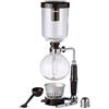 Hario TCA-5 Technia - Sifone per caffè, 5 tazze, colore: Nero/Argento