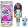 Barbie - Chelsea Pop Reveal Serie Bubble Tea, bambola con 5 sorprese profumate tra cui una mini bambola, cucciolo interattivo ed effetto cambia colore, giocattolo per bambini, 3+ anni,HRK63