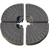 EASYCOMFORT Set 4 Pzi Basamento Ombrellone Decentrato da Giardino con Base a Croce