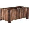 Easycomfort Fioriera Box Rettangolare per Piante in Legno di Abete, 70x35x30cm