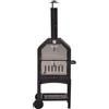 Easycomfort Forno per Pizza Barbecue a Carbonella, BBQ da Esterni/Giardino in Acciaio Inox con Termometro, 64x54x160cm