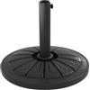 EasyComfort Base per Ombrellone Rotonda Ø43cm da 13kg in Cemento per Pali da 38mm e 48mm, Nero