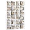 Easycomfort Mobile Libreria porta CD da 24 Ripiani ad Altezza Regolabile, in Truciolato, 130.5x89x20 cm, Bianco