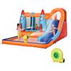 Easycomfort Castello Gonfiabile per Bambini Piscina con Scivolo e Trampolino, Pompa Elettrica, 350x250x185cm, Multicolore