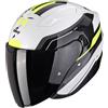 Scorpion casco jet Exo-230 Hipe - Bianco Nero Giallo neon