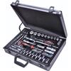 KRAVM Valigetta set chiavi a bussola con cricchetto 81 utensili valigia alluminio