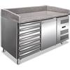 Ristoattrezzature Modello: 102680050013346,Banco pizza 1 porta 7 cassetti 151,5x80x100h cm per pizzeria ristorante - KI