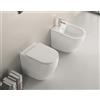 CERAMICA AZZURRA Sanitari Lilac filomuro senza brida con copriwater slim soft-close Azzurra Ceramiche - Cod. Articolo: LIVCTP000000BI+LIBIT00560M0BI+LIL1800F