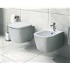 BAGNOEXPERT Sanitari Tratto Sospesi Senza Brida 50x36,5 cm con Copriwater Soft-Close - Cod. Articolo: TRVA02SB+TRBI02+TRSESC
