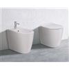BAGNOEXPERT Sanitari Unicum Filomuro 36x52 Senza Brida Copriwater Slim Soft-Close - Cod. Articolo: UNVA01SB+UNBI01+UNSESC