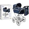 TEOREMA Carrozzina Metallo Classica Blu Con Borsetta