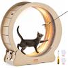 VEVOR Ruota per Esercizi per Gatti in Legno Compensato, Ruota per Tapis Roulant per Gatti 75 cm, Ruota per Corsa con Tappeto Staccabile e Teaser per Maggior Parte Gatti per Corsa Allenamento Interno