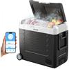 VEVOR Frigorifero Portatile a Compressore da Auto CC 12V/24V CA 100-240V, Frigo Portatile per Campeggio Viaggio Pesca Capienza 55 Litri Contenitore -20 a 20 °C Doppia Zona per Caravan