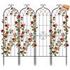 VEVOR Traliccio da Giardinaggio 152x40,5 cm, Set da 4 Grigliati a Incastro per Fiori e Rose con Finitura Verniciata a Polvere e Design Decorativo, Graticci di Sostegno per Rampicanti, Ortaggi, Rose